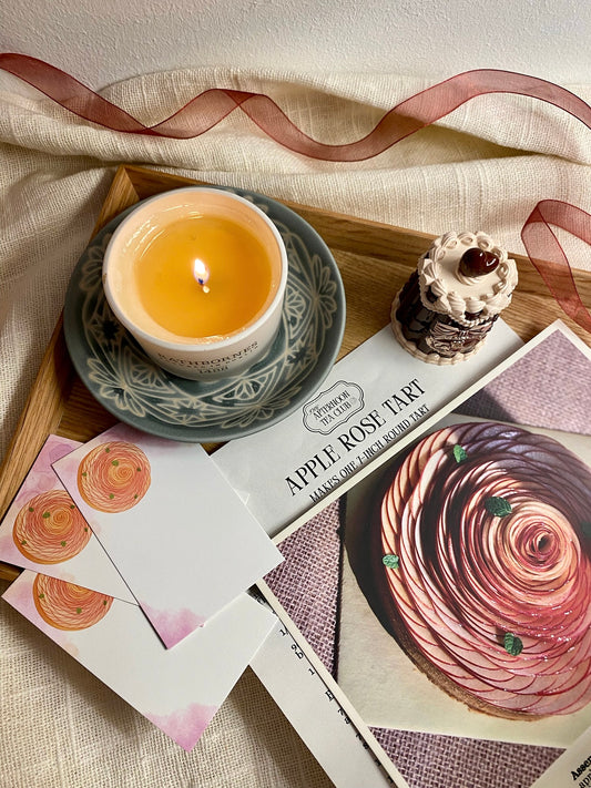 Apple rose tart mail set display