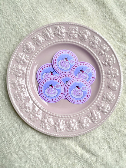 Stickers with cake illustration